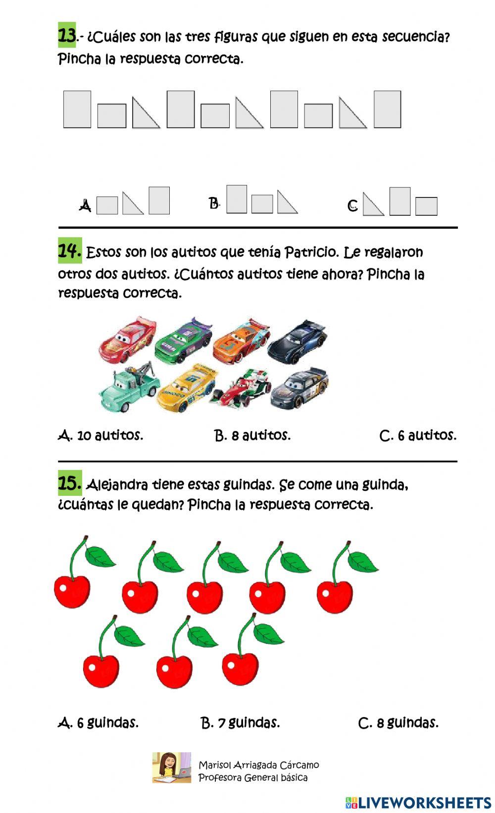 Evaluación diagnostica Matemática ok.