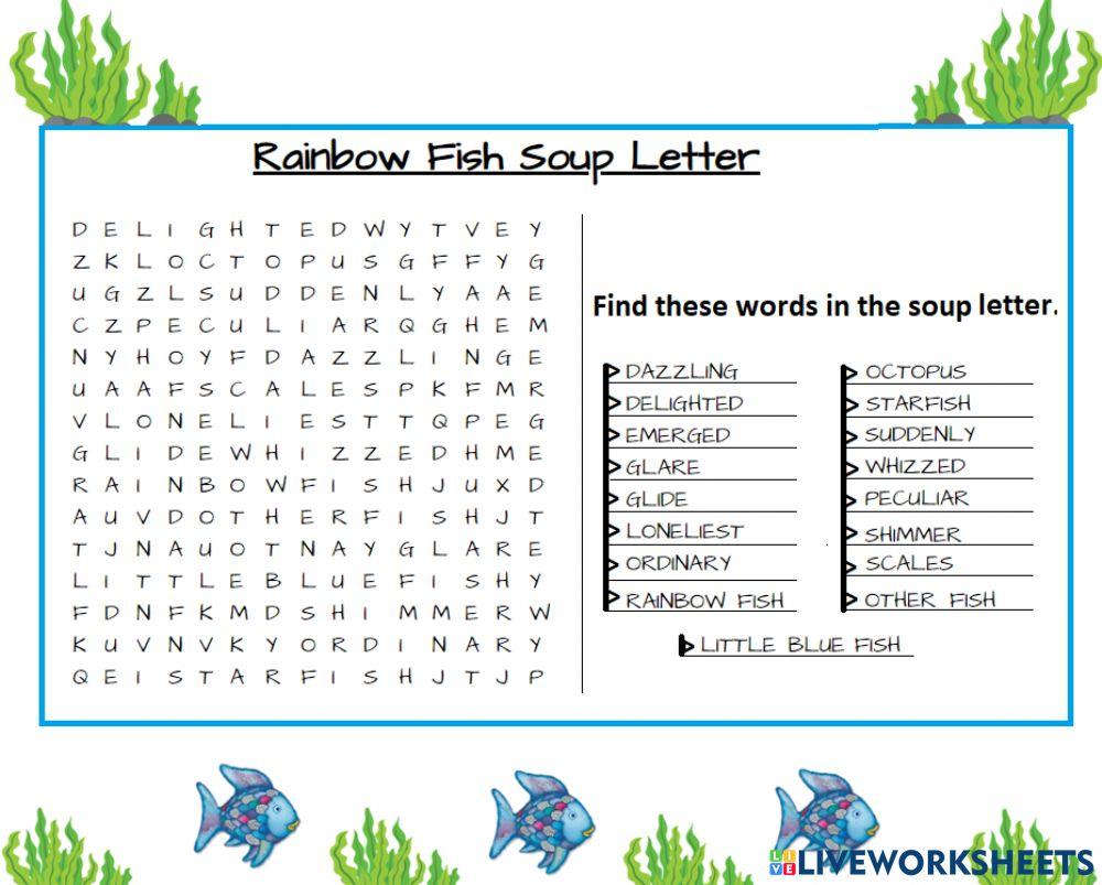 Rainbow Fish Word Soup
