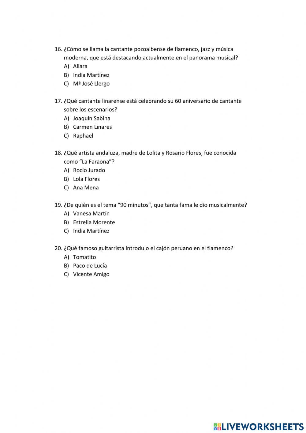 ¿Cuánto sabes de música?