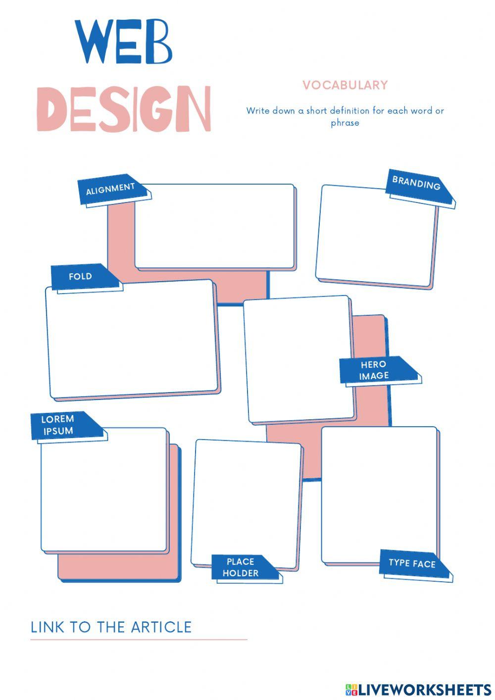Understanding How A Website Worksheet