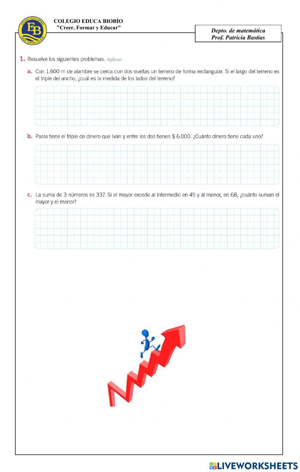 Guía 9  7° resuelven problemas que involucren ecuaciones