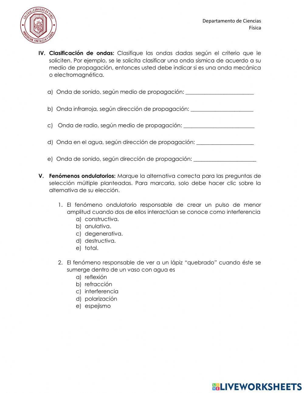 Ondas: características-elementos temporales y espaciales