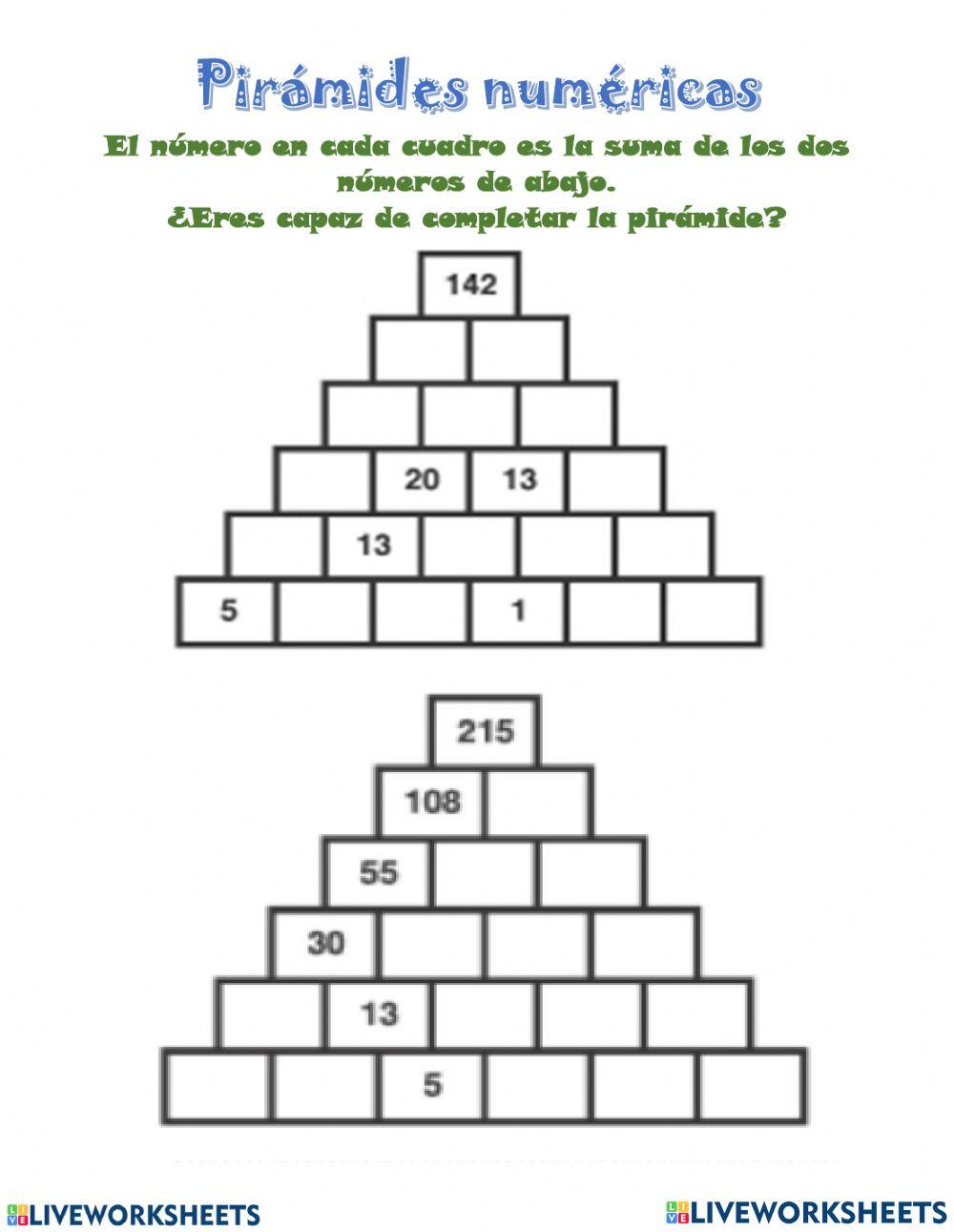 Piramides de suma