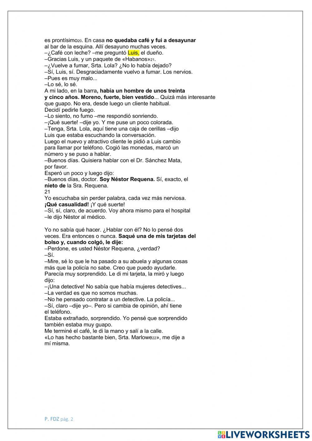 Lectura Maria capítulos 10-14