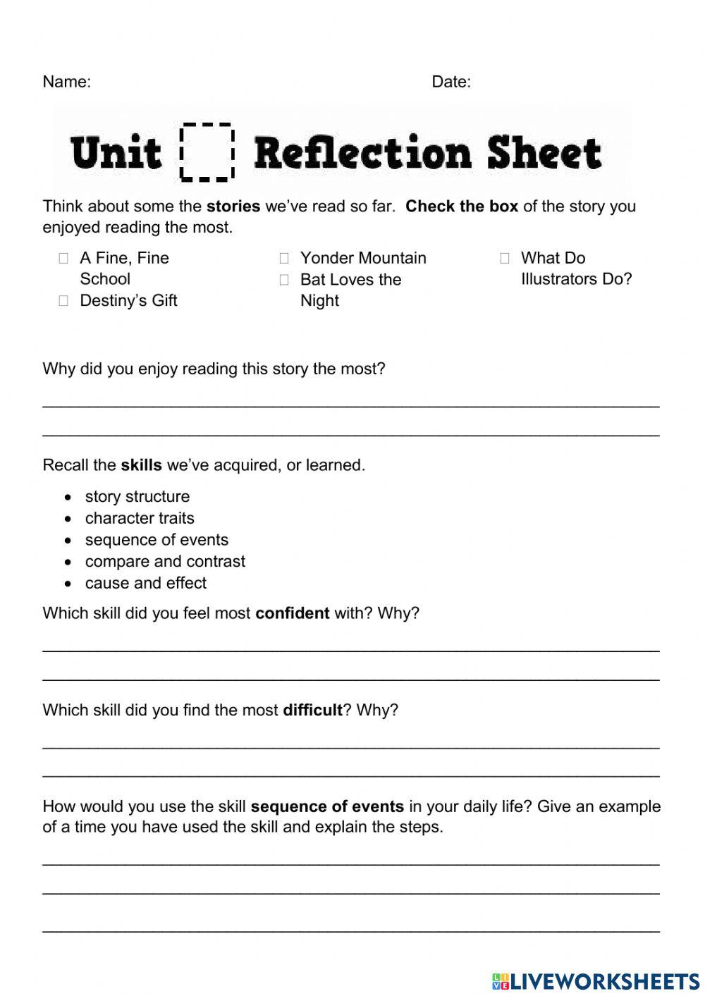 Unit reflection sheet