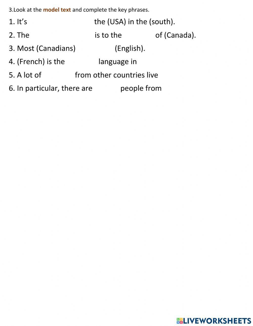 Country and language report:Canada.EP1. (pg.35).