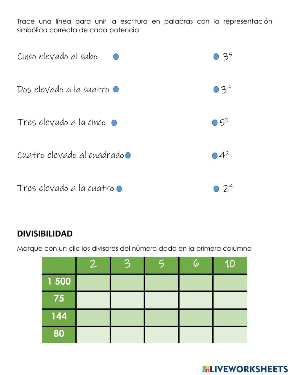 Potencias y divisibilidad