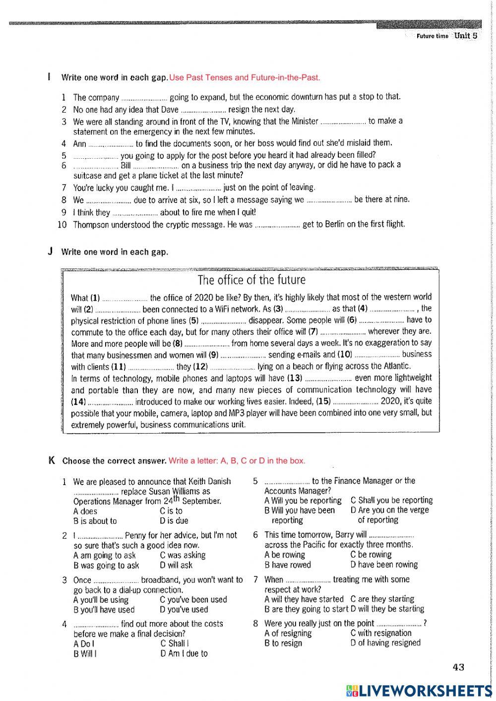 Practical Task: Future