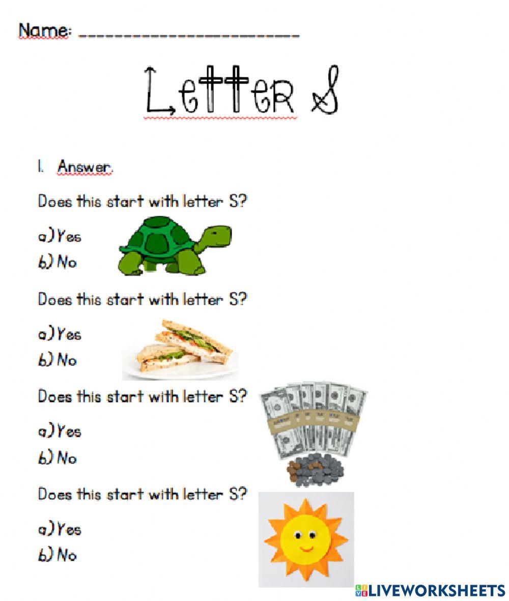 Letter S