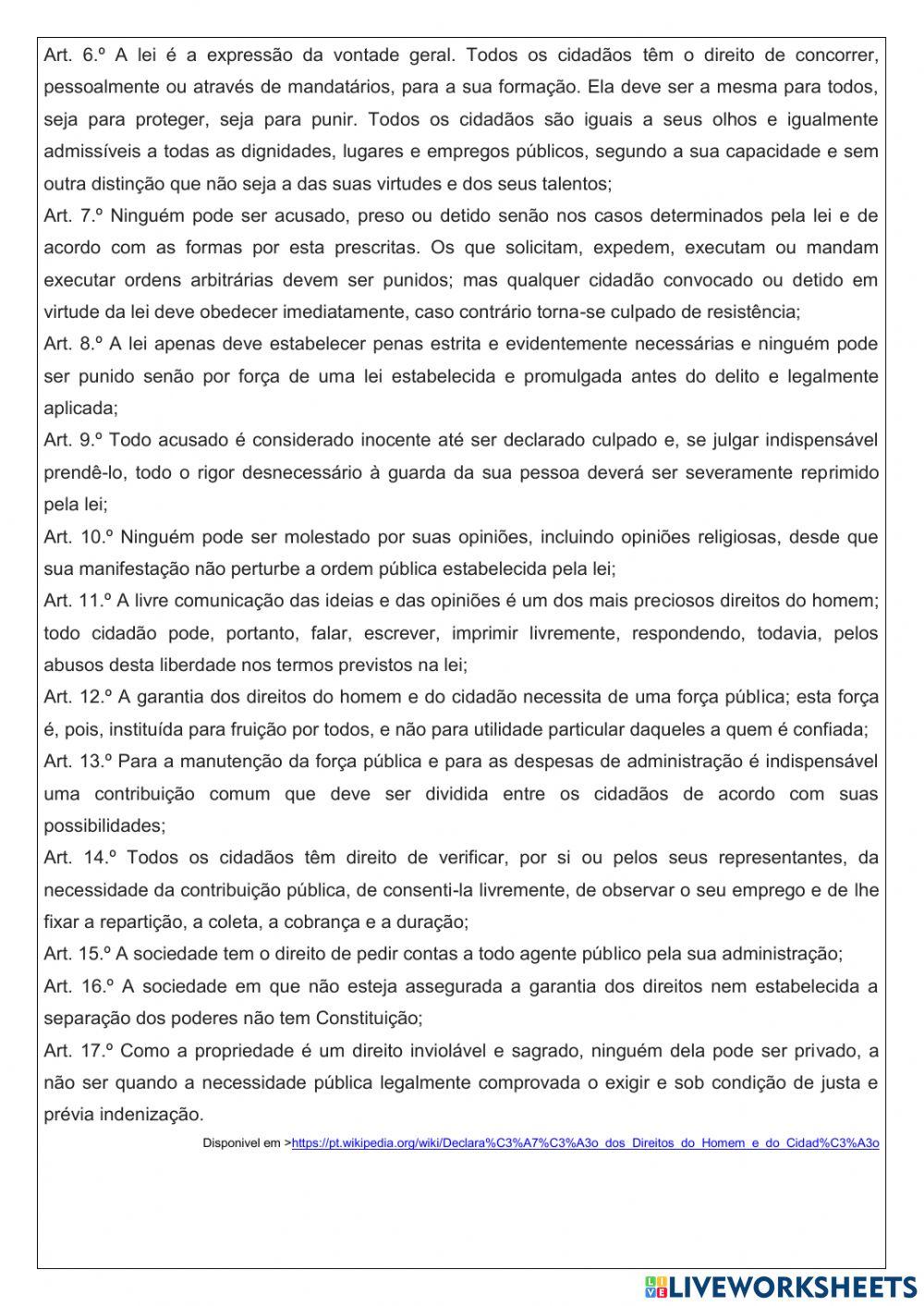 Declaração de Direitos do Homem e do Cidadão