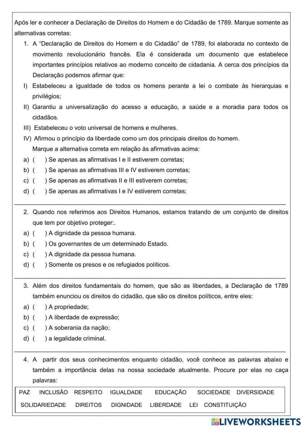 Declaração de Direitos do Homem e do Cidadão