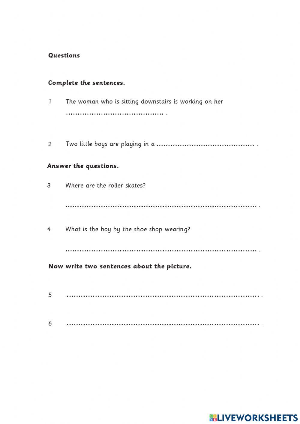 MOVERS READING AND WRITING - PART 6 