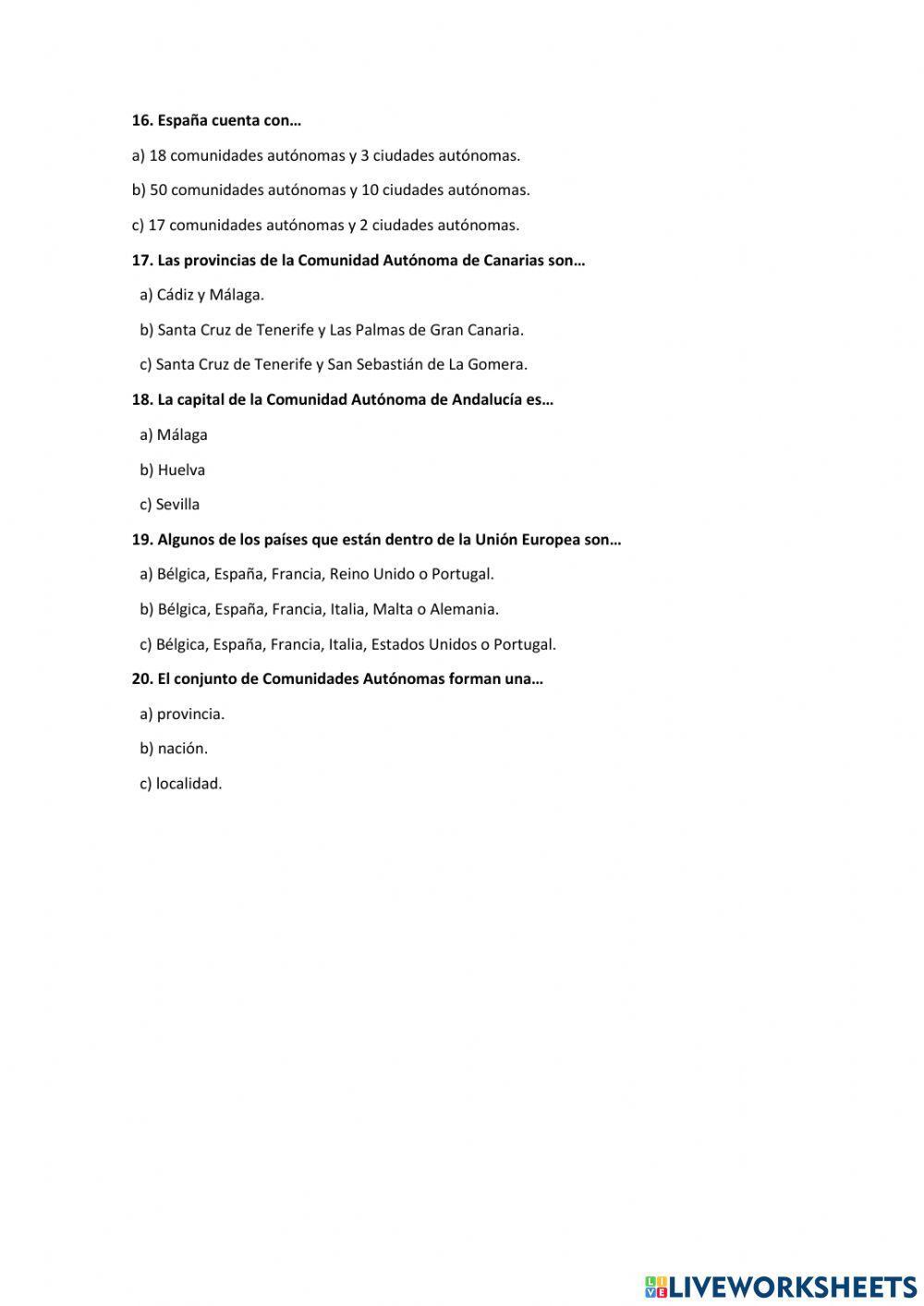 Prueba Ciencias Sociales