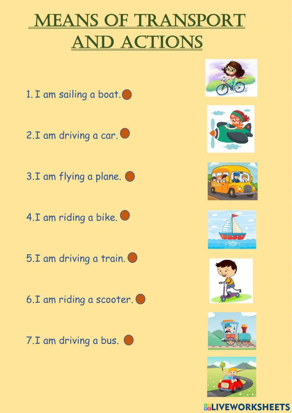 Means of transport-actions