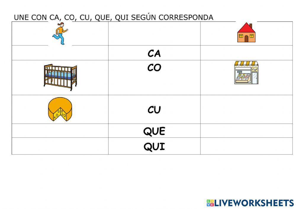 Ortografía ca,co, cu, que, qui