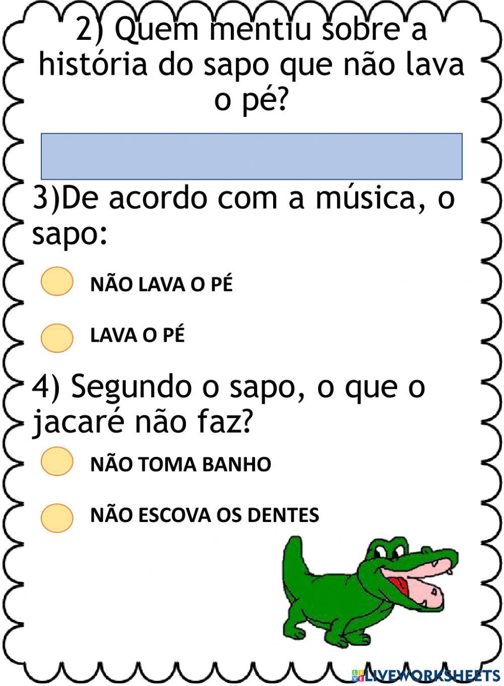 Atividade de interpretação de texto