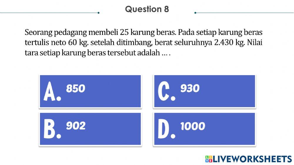 PTS 2 Matematika Sesi 2