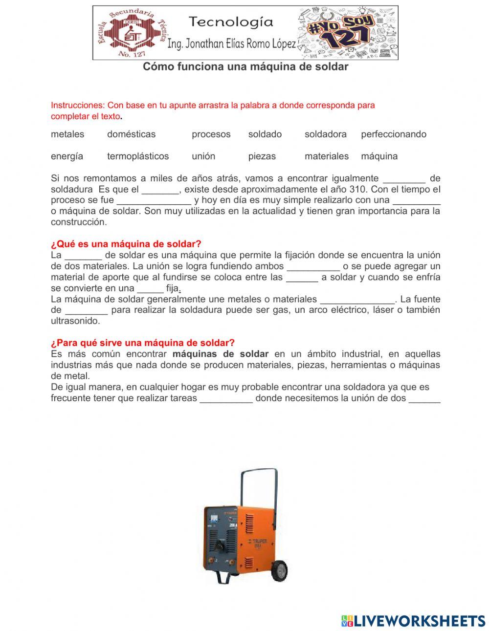 Como funciona un máquina de soldar