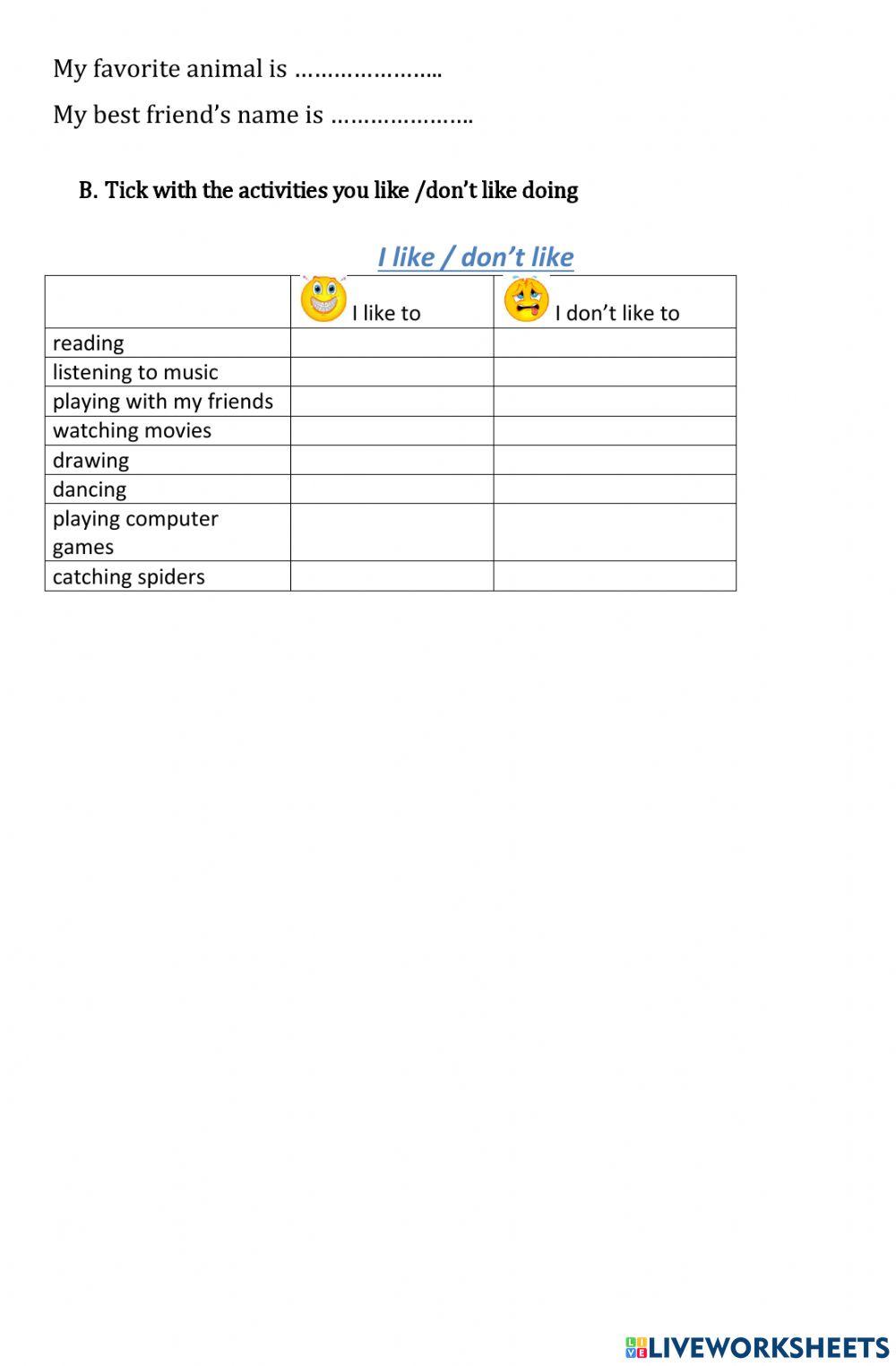 5th grade all about me