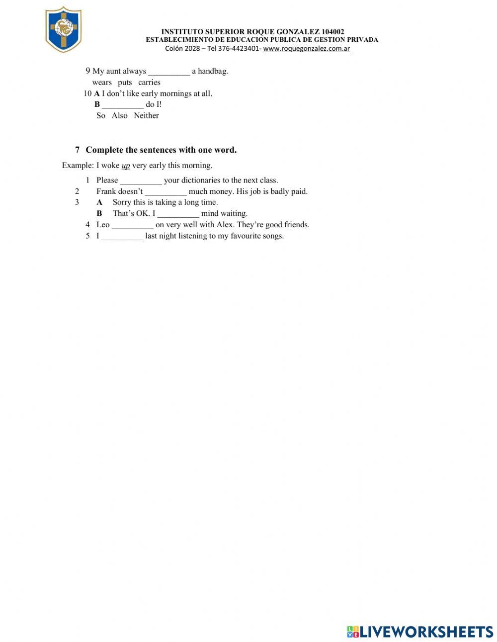 2° Year - Turno Mañana - Programa Acompañar