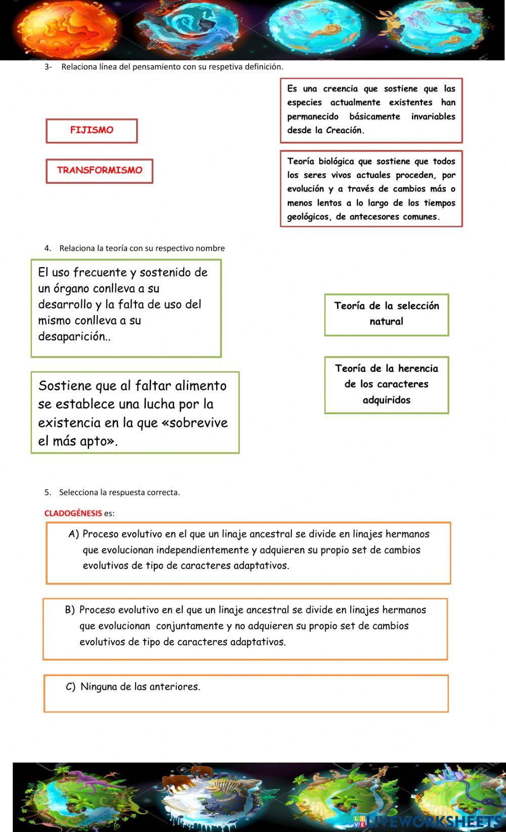Evolucion y origen de la vida