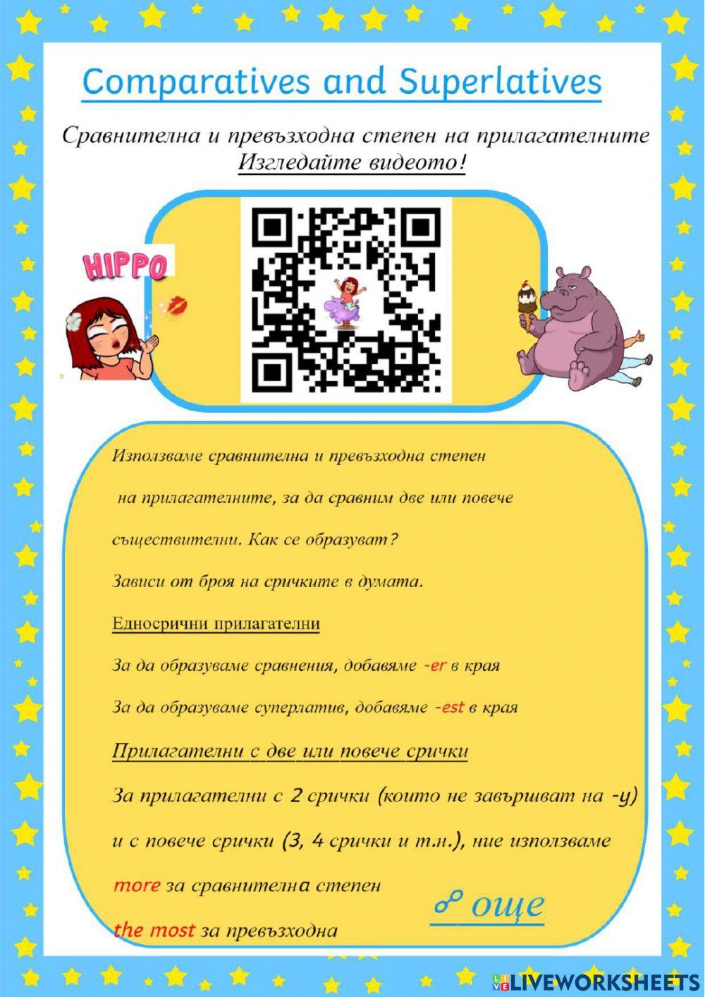 Comparatives and superlatives