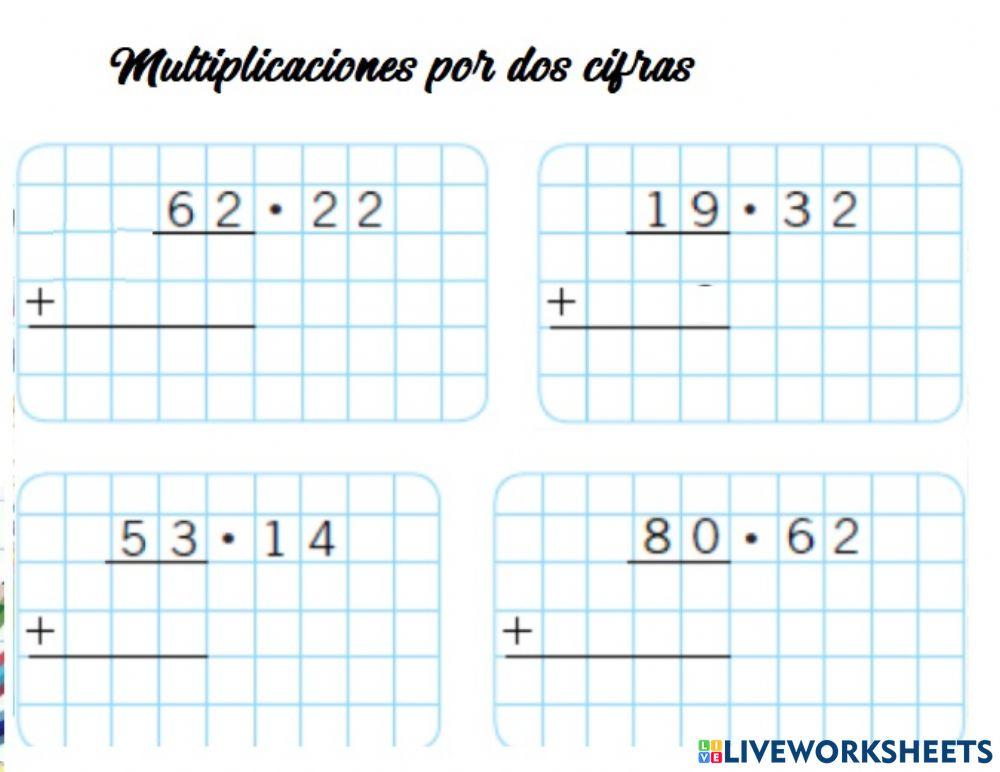 Multiplicación por dos cifras