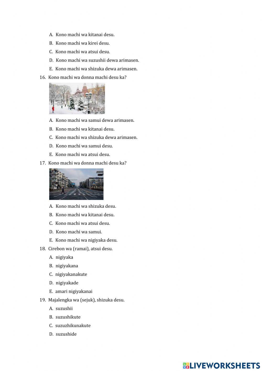 PTS B Jepang Kelas XII semester genap