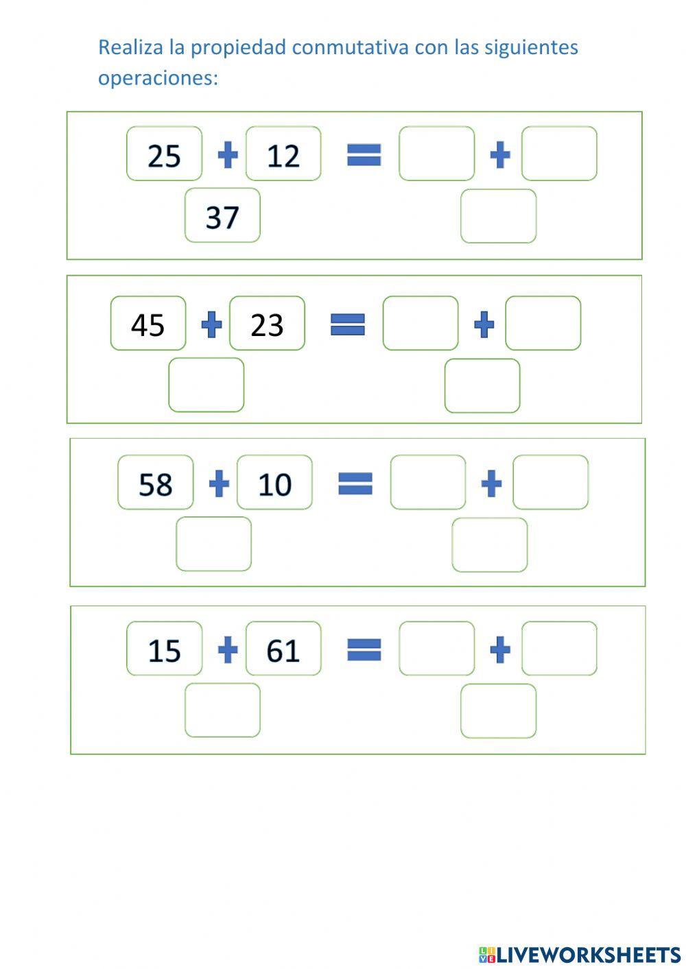 Propiedad conmutativa