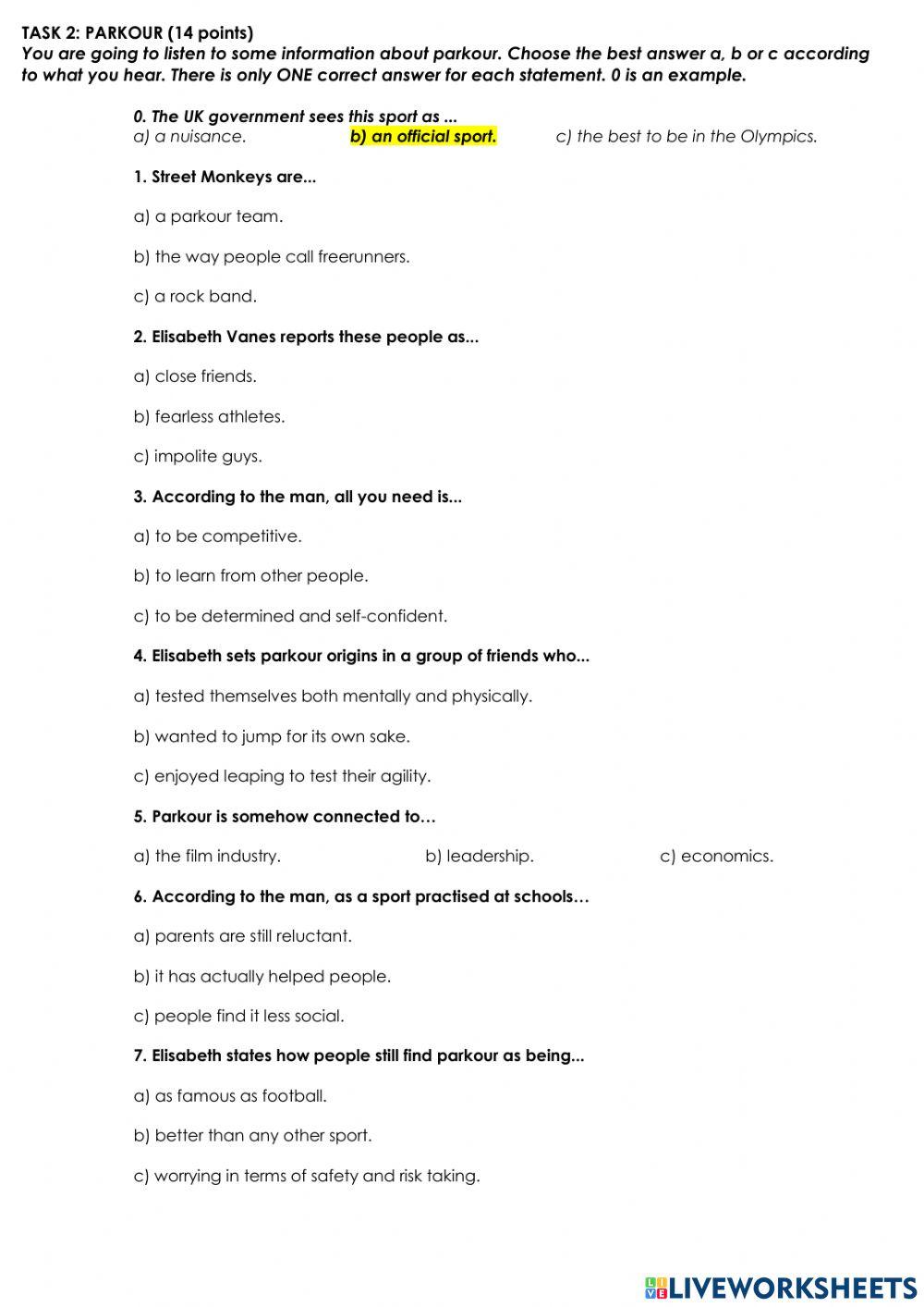 B2 topic 19 listening