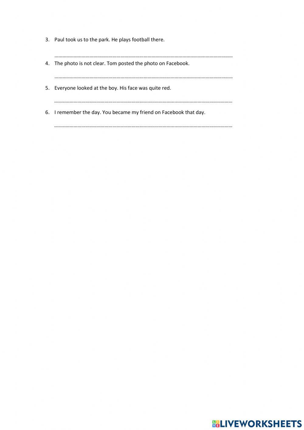 Grammar test: modal verbs, reported speech, relative clauses