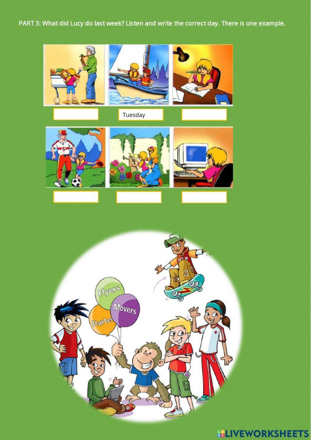 Movers: listening test