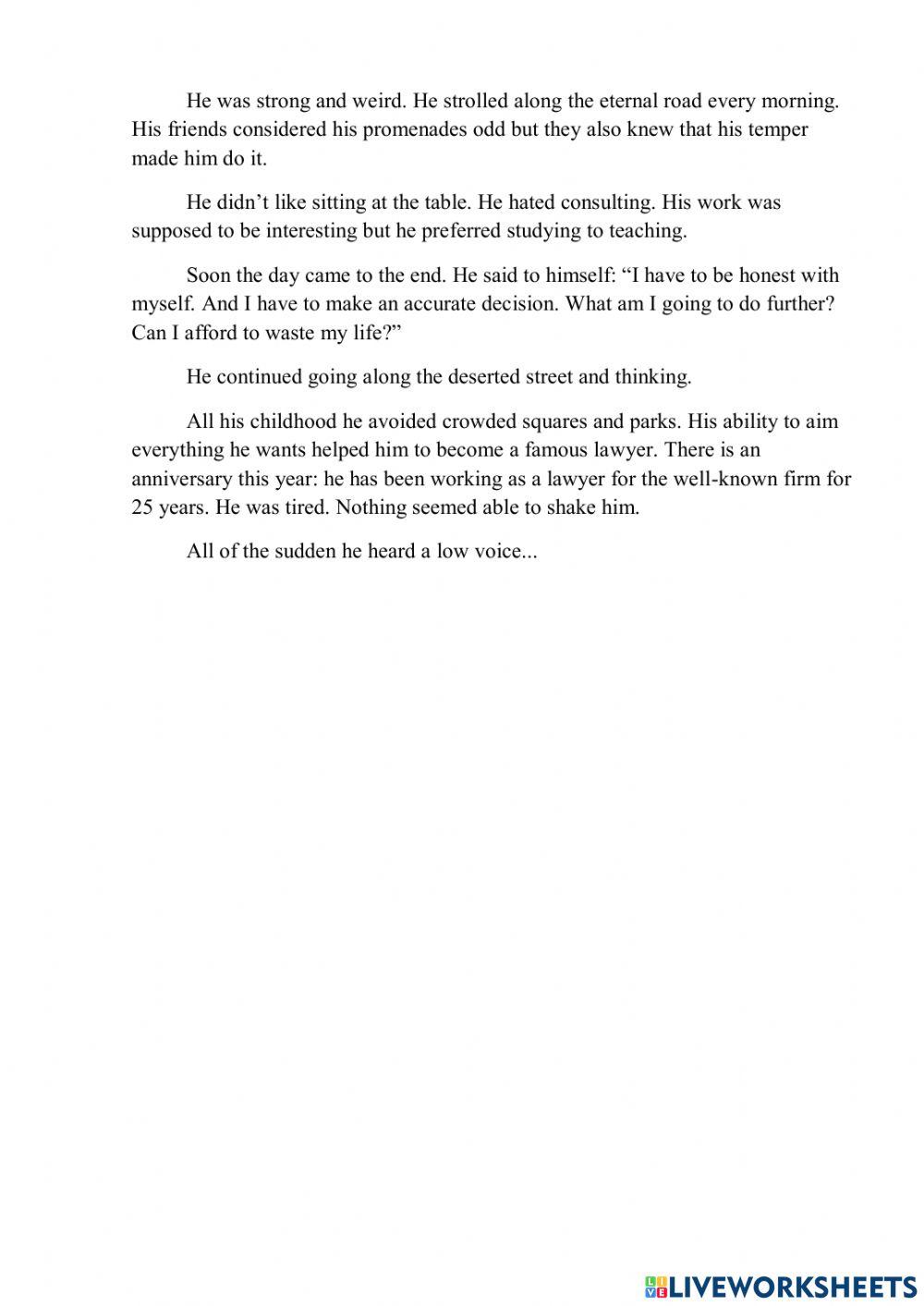 Reading comprehension