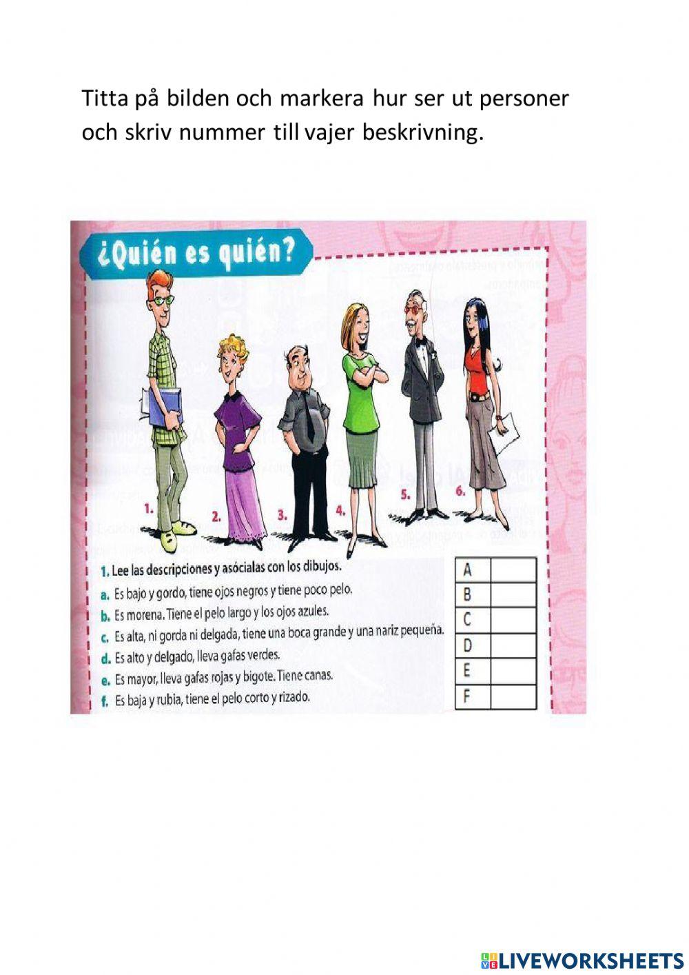 Descripcion de personas