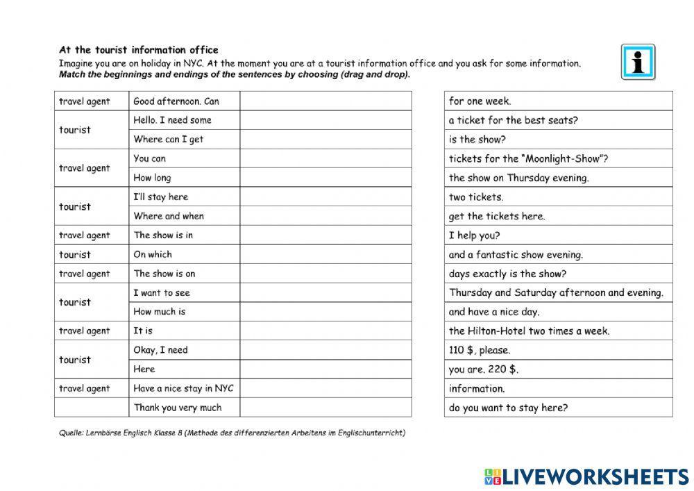 At the tourist information