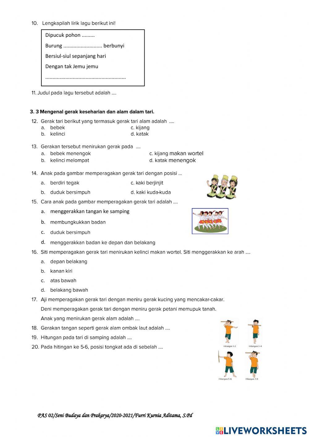 Penilaian Tengah Semester SBDP