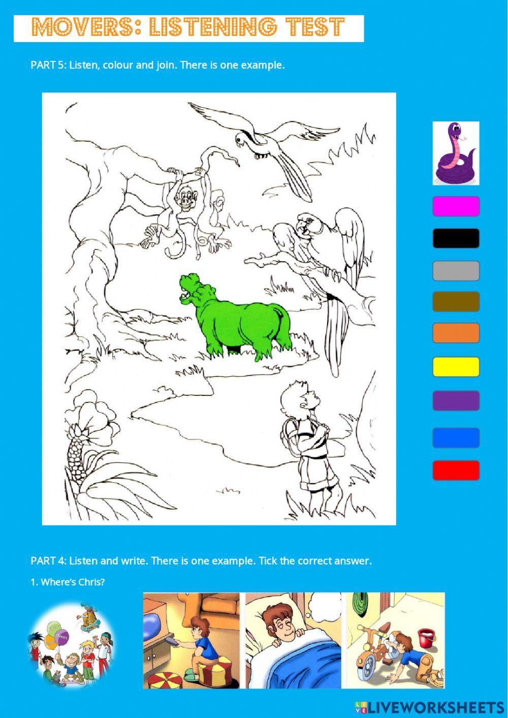 Movers: listening test