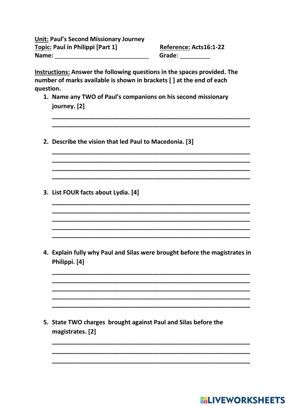 Paul in Philippi (Part 1)