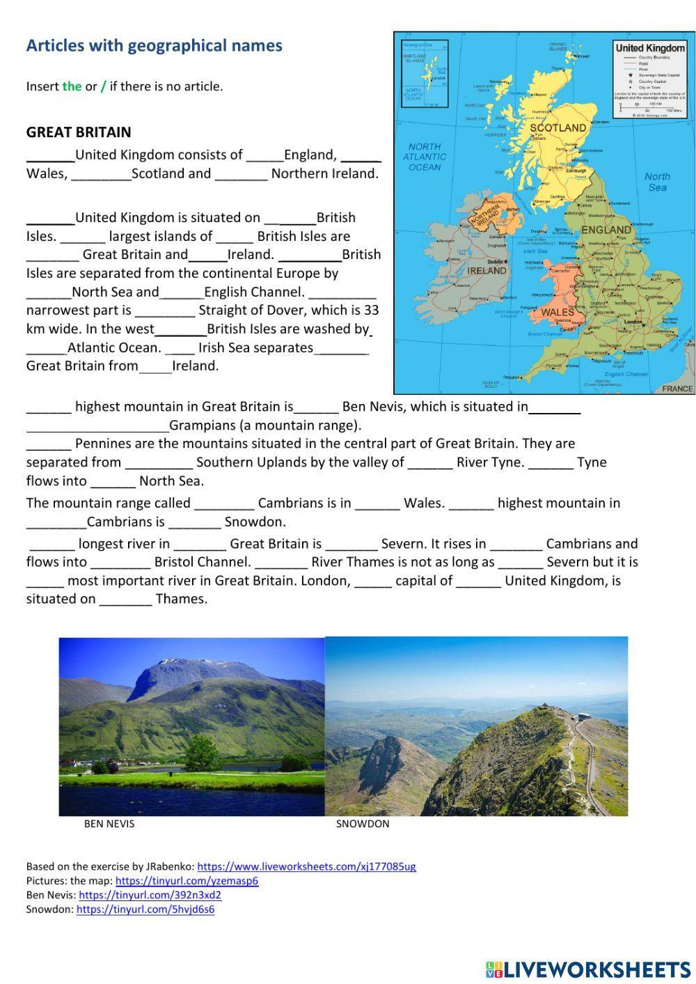 Articles with geographical names