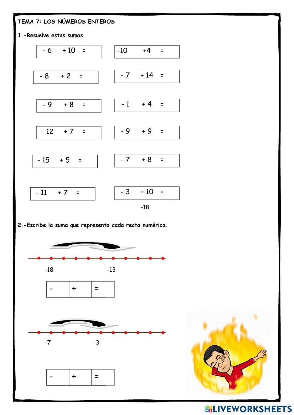 Ficha 4:Suma de números enteros