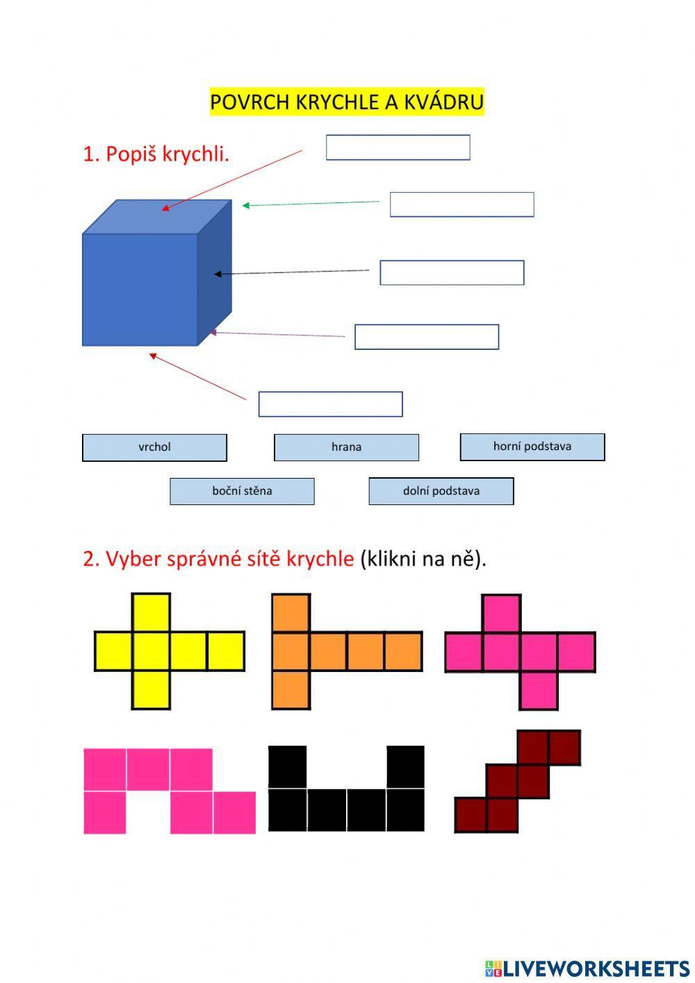 Povrch krychle a kvádru