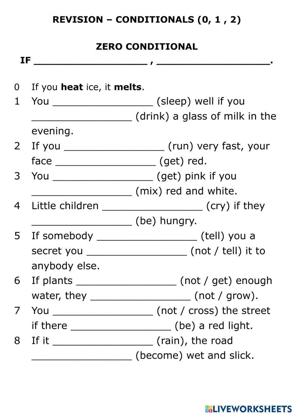 Revision - CONDITIONALS (choose mode) Revision - CONDITIONALS (choose mode)