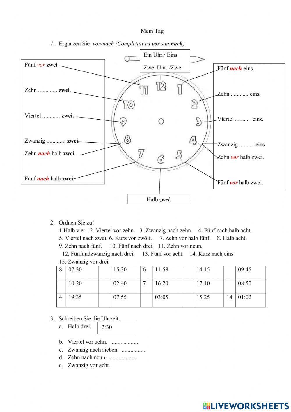 Es ist schon neun Uhr
