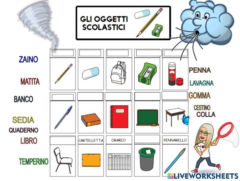 Gli oggetti scolastici!
