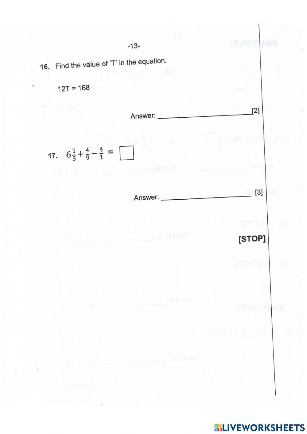 GLAT Math  2016 Computation