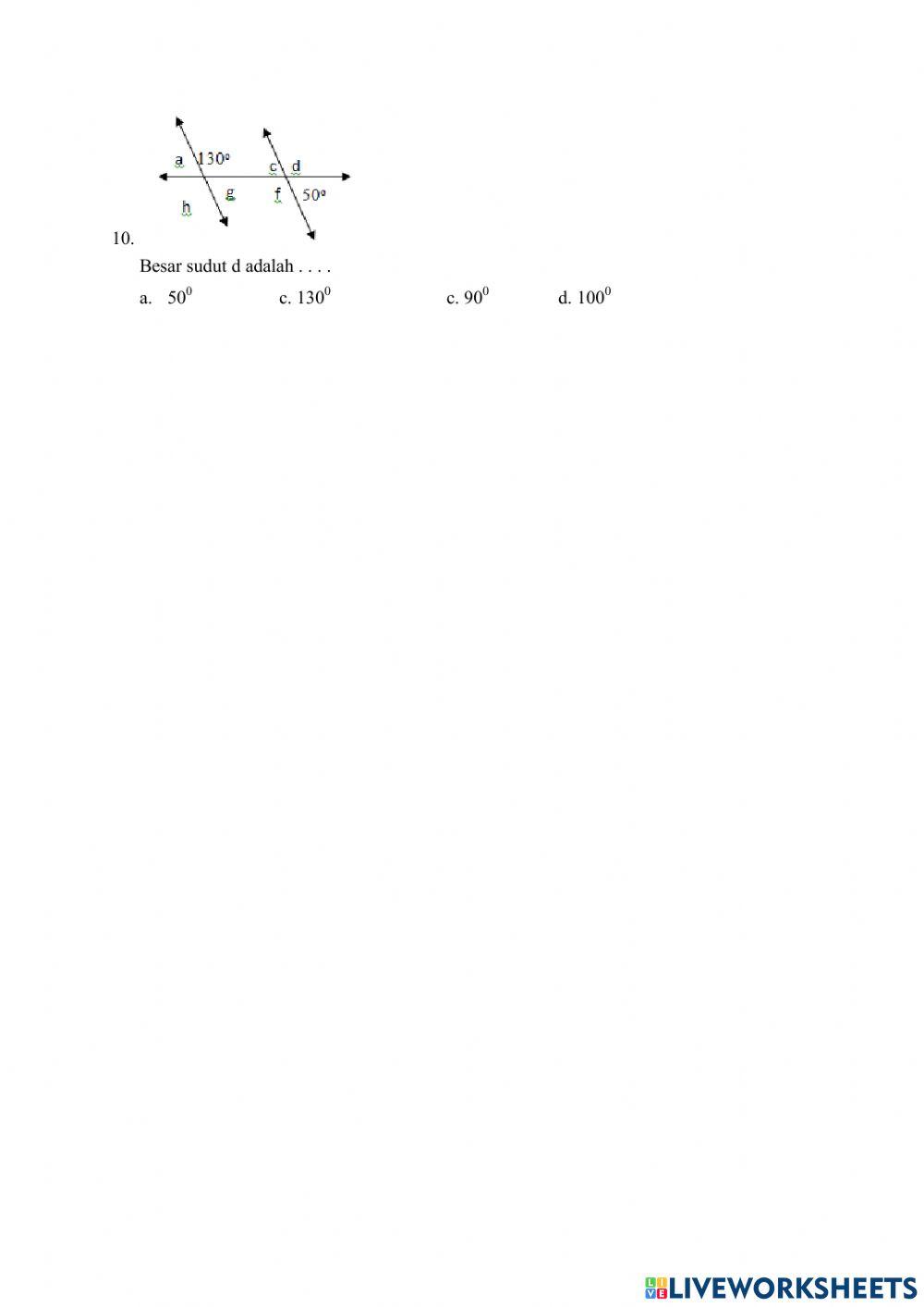 PTS Hubungan antar garis