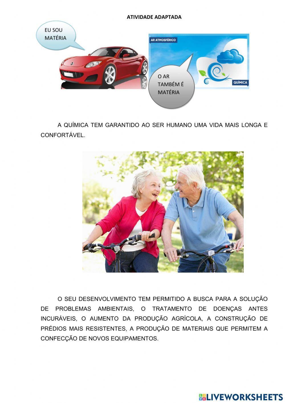 Conceito de Química - Atividade adaptada - Simples