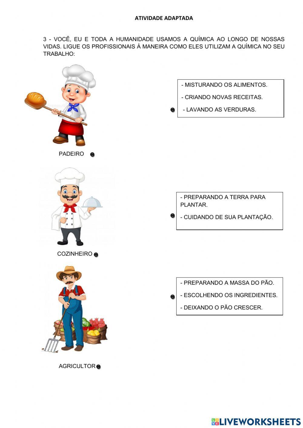 Conceito de Química - Atividade adaptada - Simples