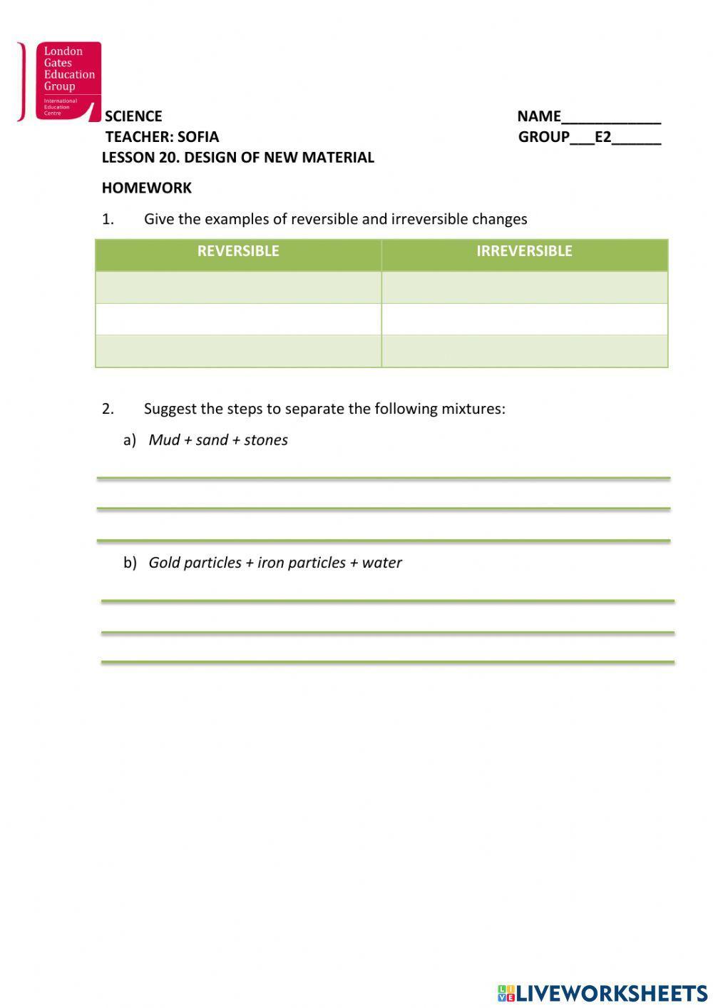 Reversibe-Irreversible