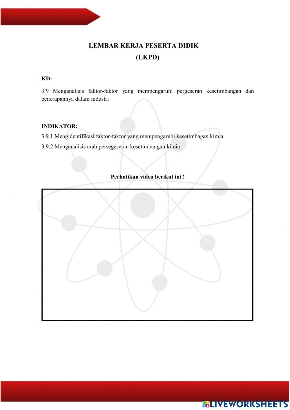 LKPD Kesetimbangan Kimia